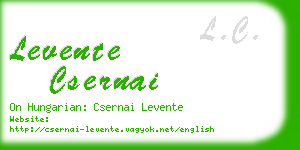 levente csernai business card